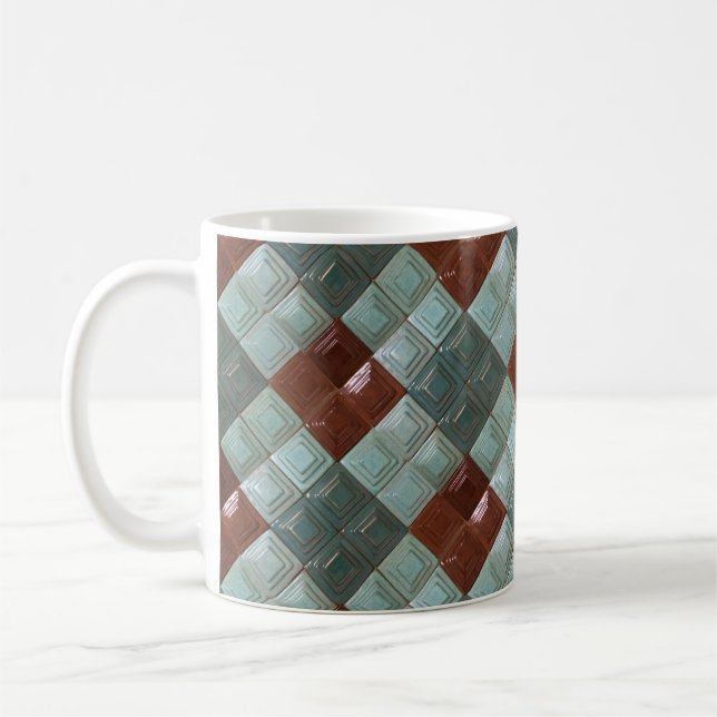Coffee Mug with tile Design (Left)