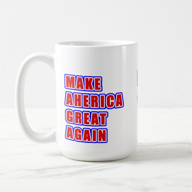 Coffee mug with Trump's "FIGHT FIGHT FIGHT" image! (Left)
