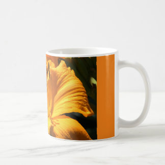 coffee mug with yellow lily