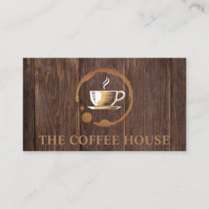 Coffee Mug   Wooden Boards Business Card