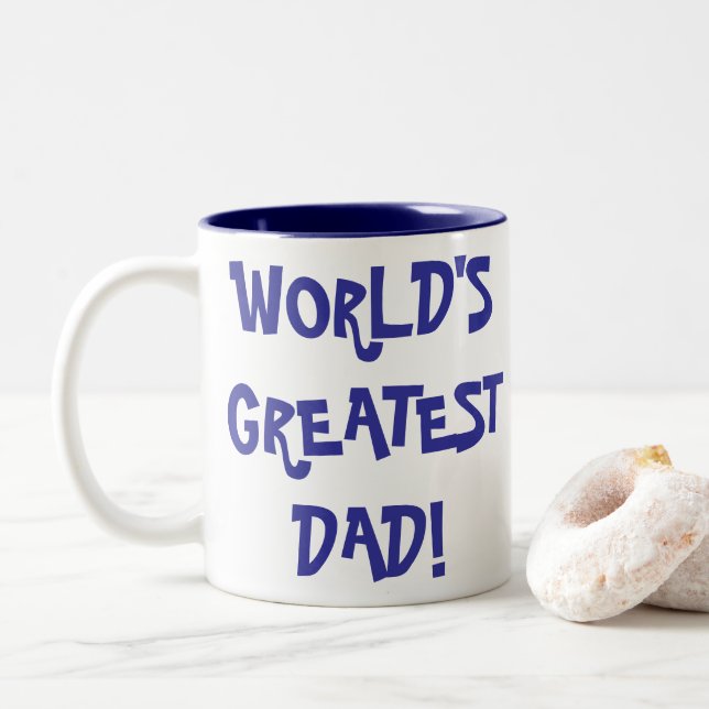 Coffee Mug - "WORLD'S GREATEST DAD!" (With Donut)