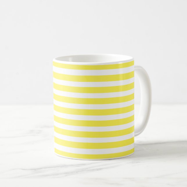 Coffee Mug-Yellow Stripes Mug (Front Right)