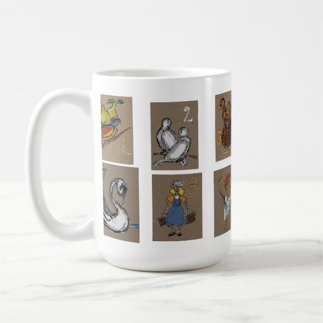 Coffee Mugs 12 days of Christmas  (Left)