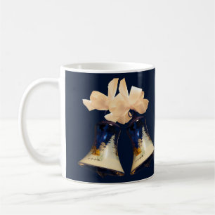 Coffee Mugs Blue Christmas Jingle Bells