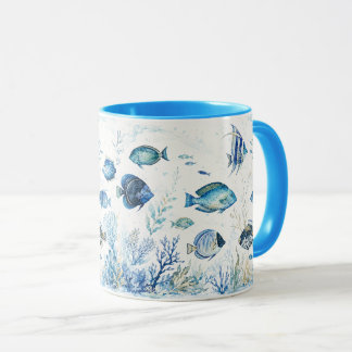 Coffee Mugs Blue fish Coastal