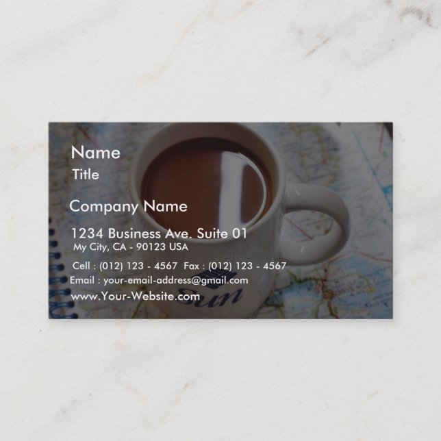 Coffee Mugs Cups Business Card (Front)