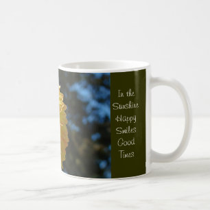 Coffee Mugs In the Sunshine Orange Dahlia Flowers
