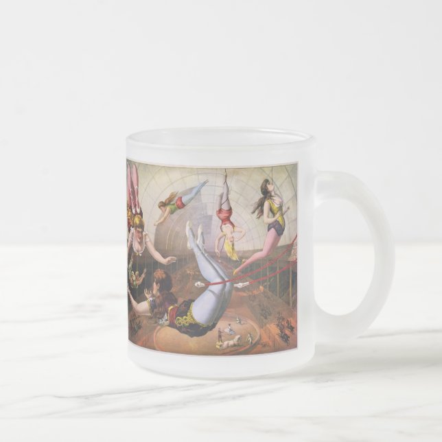 COFFEE MUGS - TRAPEZE ARTISTS IN THE CIRCUS . (Right)