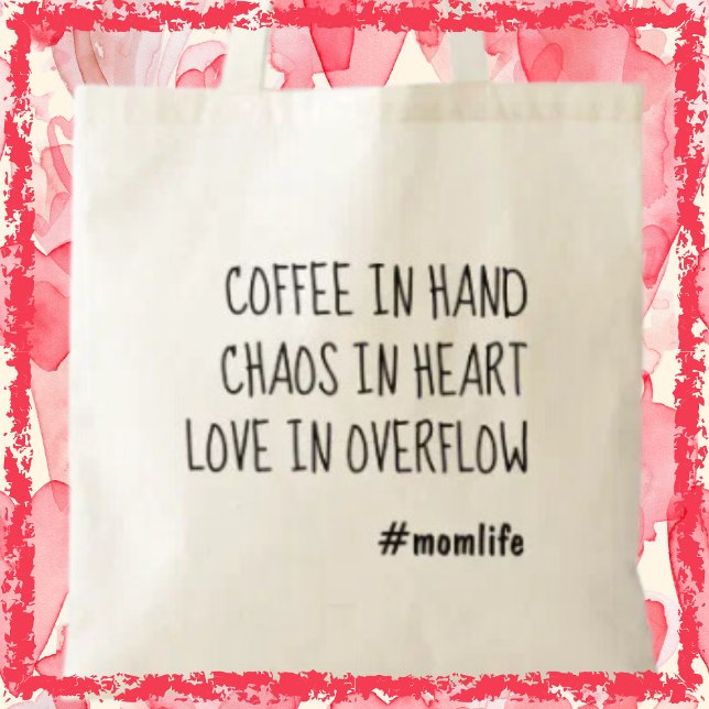 Coffee Mum Cute Mom Trendy Mother's Day Gift Tote Bag (Surprise a mum in your life with this delightful and practical gift!)