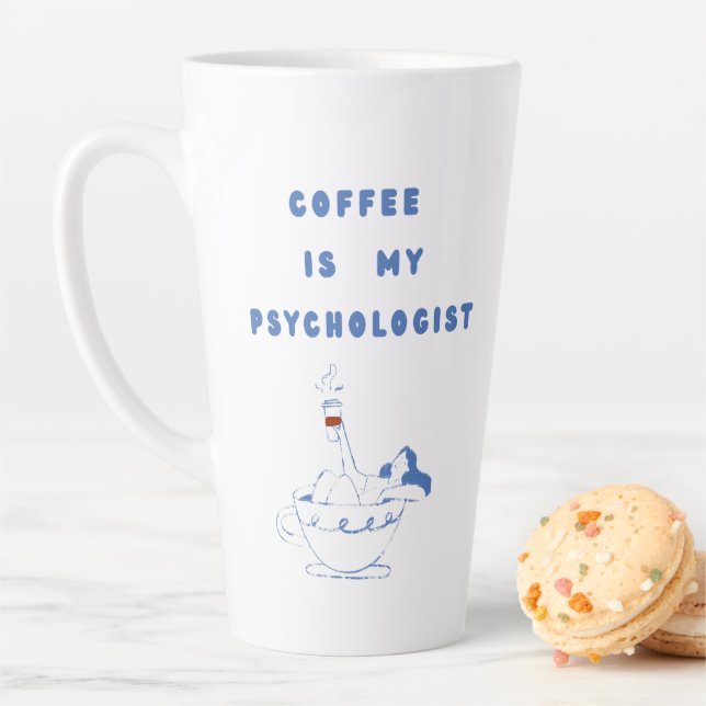 Coffee, My Quiet Therapist Latte Mug (In Situ)