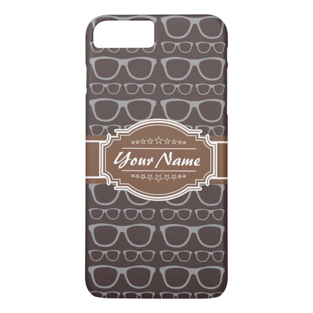 Coffee Nerd Hipster Glasses Personalised Case-Mate iPhone Case (Back)