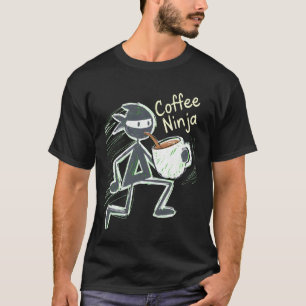 Coffee Ninja Funny Caffeine Addict Martial Arts T-Shirt