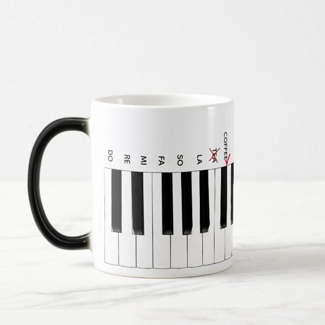 Coffee not Tea Piano Keyboard Do Re Mi  Music Mug (Left)
