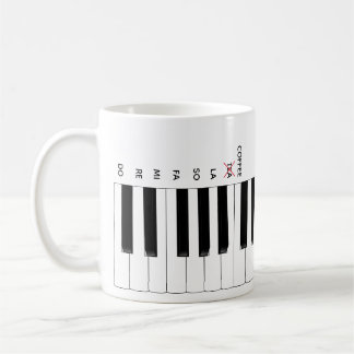 Coffee not Tea Piano Keyboard Do Re Mi Music Mug