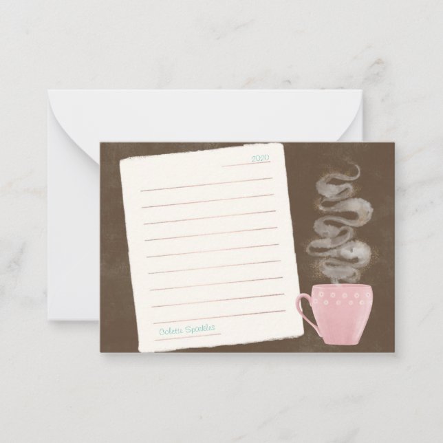 Coffee Notes Mini Note Card (Front)