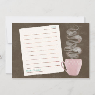 Coffee Notes Note Card