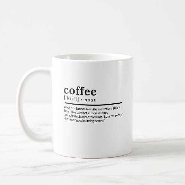Coffee noun mug (Left)
