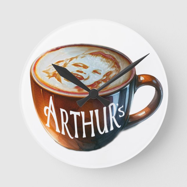 coffee o'clock round clock (Front)