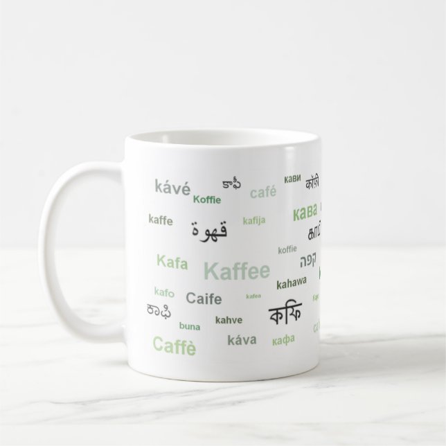 Coffee of the World Mug (in Green) (Left)