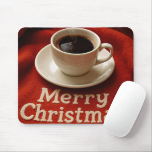 Coffee On a Merry Christmas Blanket Mouse Mat