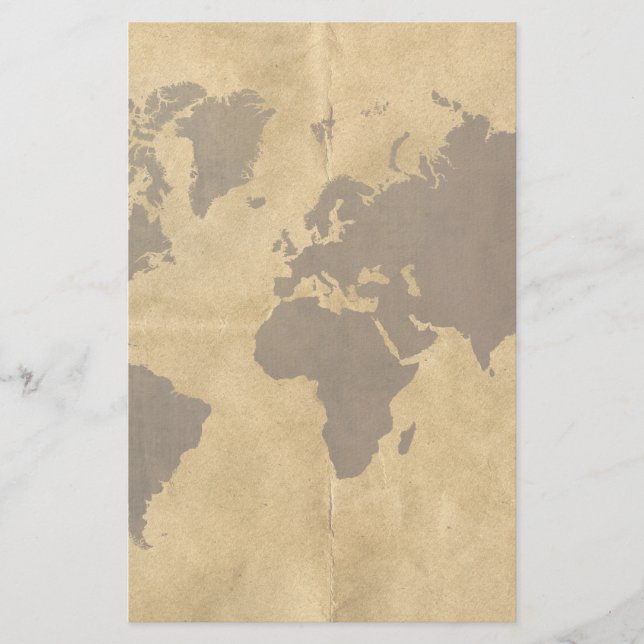 Coffee on Paper Style World Map (Front)