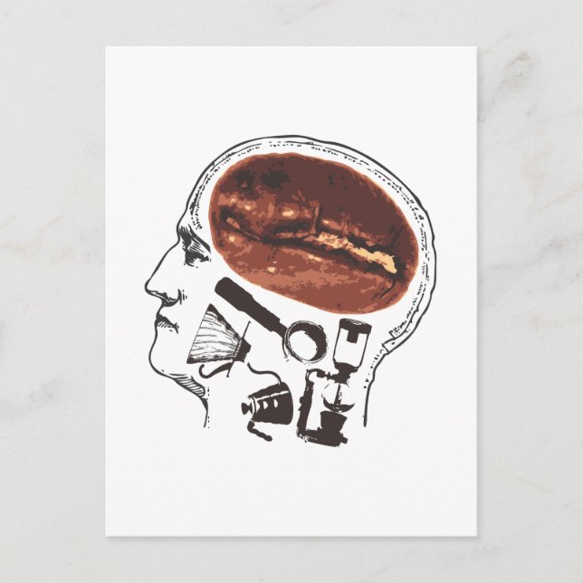 Coffee On the Brain Postcard (Front)