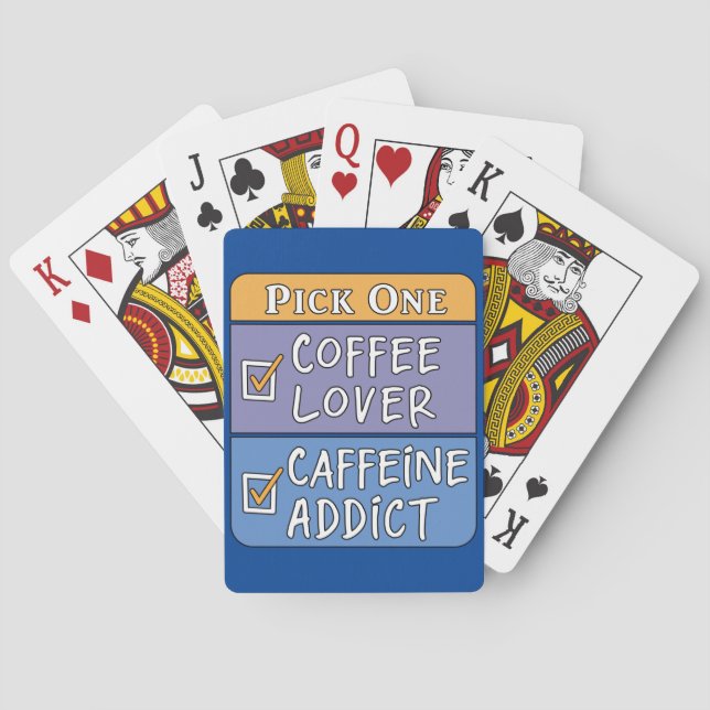 Coffee or Caffeine Playing Cards (Back)