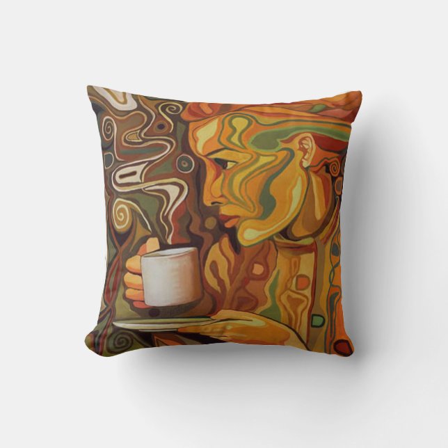 Coffee or Tea Pillow (Front)