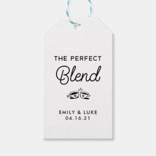 Coffee or Tea Wedding Favour Tag, The Perfect Blen Gift Tags