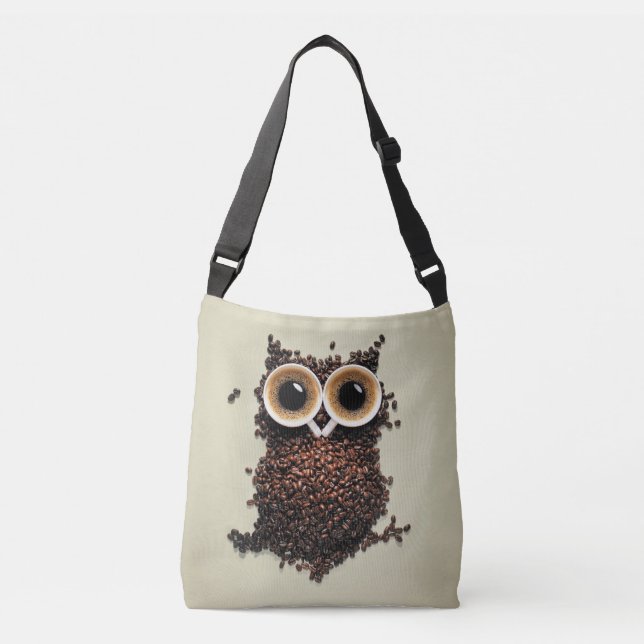 Coffee Owl Crossbody Bag (Front)