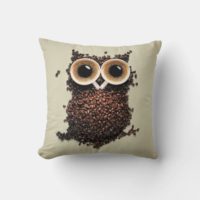 Coffee Owl Cushion (Front)