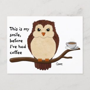 Coffee Owl - Postcard