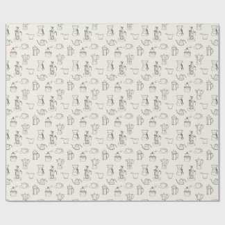 Coffee Paraphernalia Wrapping Paper