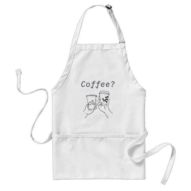 Coffee Party Apron - Two Cups of Fun (Front)