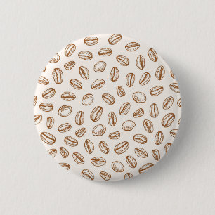 Coffee pattern 6 cm round badge