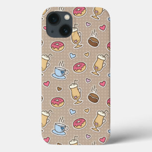 Coffee pattern iPhone 13 case