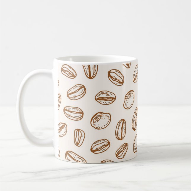 Coffee pattern coffee mug (Left)