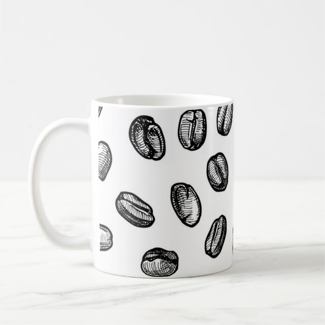 Coffee pattern coffee mug (Left)