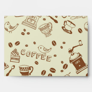 Coffee pattern envelope