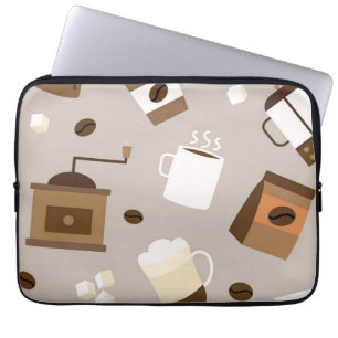 Coffee pattern laptop sleeve
