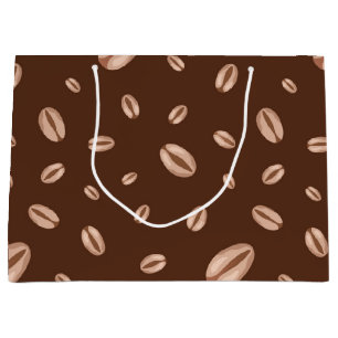 Coffee pattern large gift bag