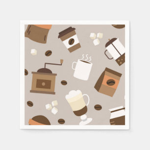 Coffee pattern napkin