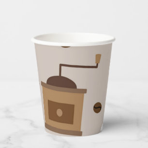 Coffee pattern paper cups