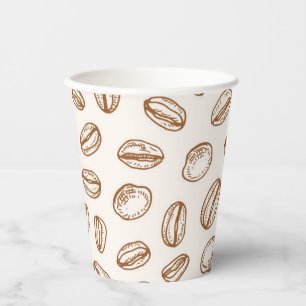 Coffee pattern paper cups