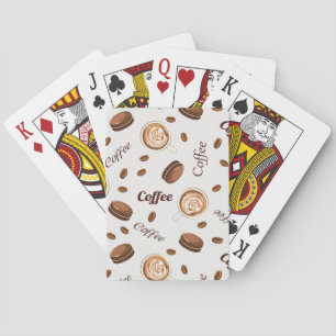 Coffee pattern playing cards