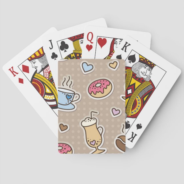 Coffee pattern playing cards (Back)