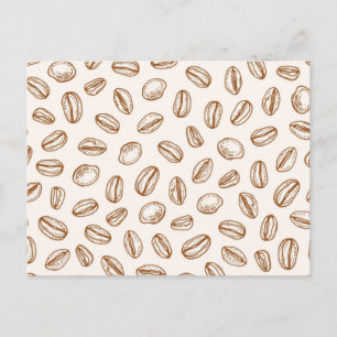 Coffee pattern postcard