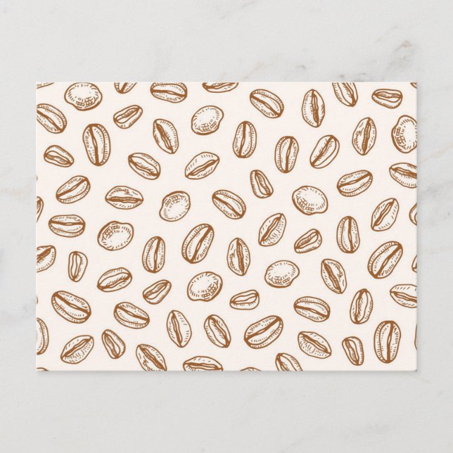 Coffee pattern postcard (Front)