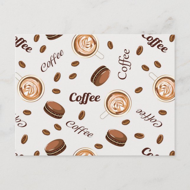 Coffee pattern postcard (Front)