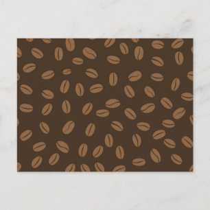Coffee pattern postcard